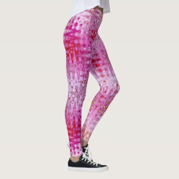 Bootyliscious Liquid Pink Wildflowers Rave Leggings by BOLO_DESIGNS at Zazzle