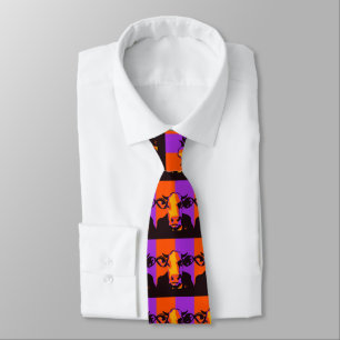 BOOvine Halloween Pop Art Cow Neck Tie