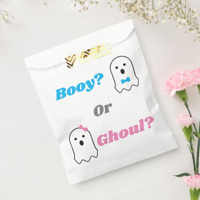 Booy or Ghoul Halloween Ghost Gender Reveal Favor Bag (Sealed)