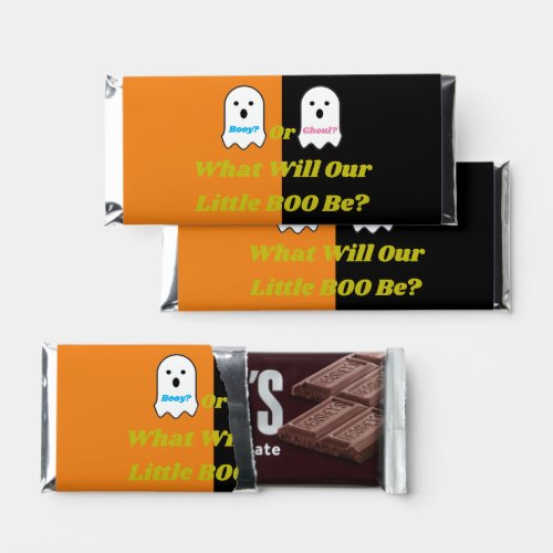 Booy or Ghoul Halloween Ghost Gender Reveal Hershey Bar Favors