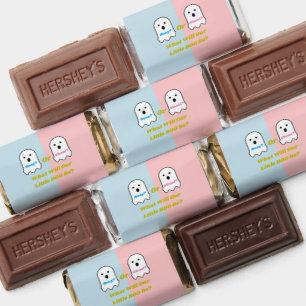 Booy or Ghoul Halloween Ghost Gender Reveal Hershey's Miniatures