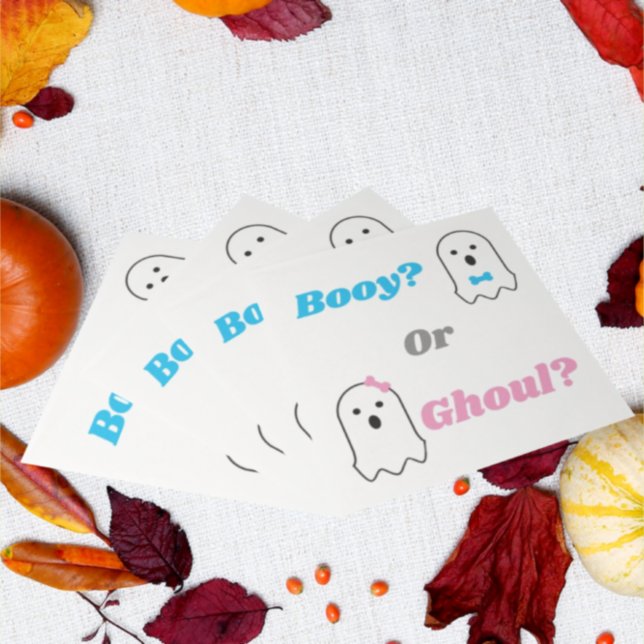 Booy or Ghoul Halloween Ghost Gender Reveal Napkins (Creator Uploaded)
