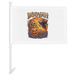 Booyah Halloween Pumpkin Grim Reaper Orange Moon_1 Car Flag
