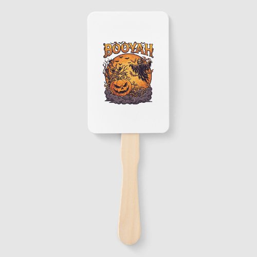 Booyah Halloween Pumpkin Grim Reaper Orange Moon_1 Hand Fan