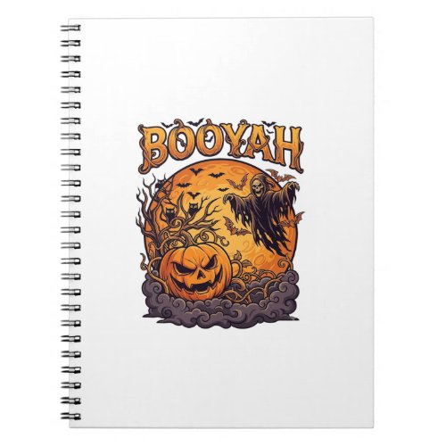 Booyah Halloween Pumpkin Grim Reaper Orange Moon_1 Notebook