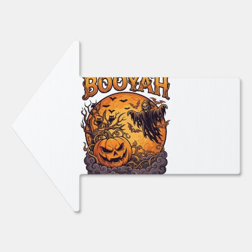 Booyah Halloween Pumpkin Grim Reaper Orange Moon_1 Sign