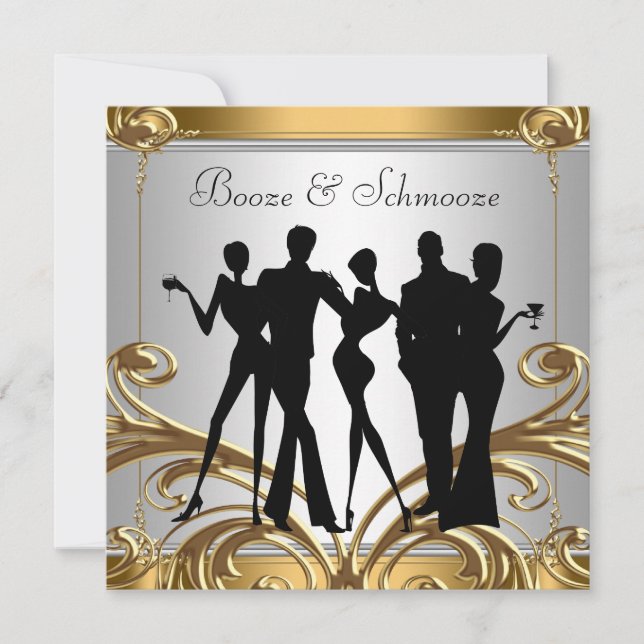 Booze and Schmooze Invitation (Front)