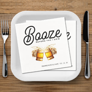 Booze Before I Do's Bachelor Bachelorette Party Napkins