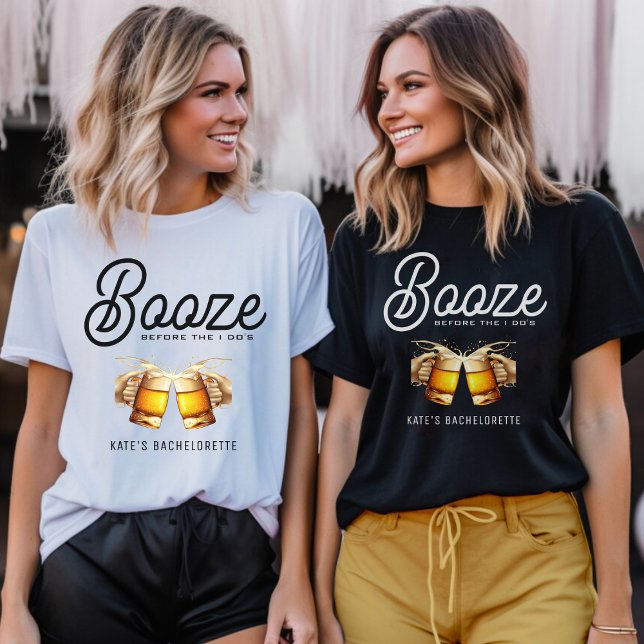 Booze Before I Do's Bachelor Bachelorette Party T-Shirt (Booze Before I Do's Bachelorette Party T-Shirt
)