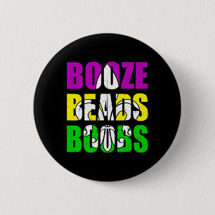 Booze Breast Beads Mardi Gras Women Men Adults Button