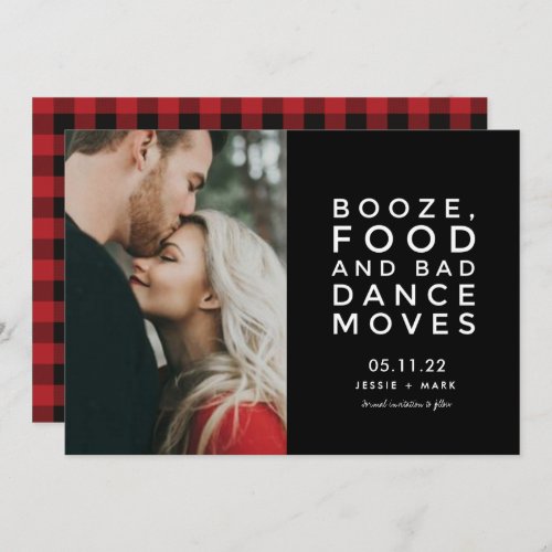 Booze Food Bad Dance Moves Photo  Save The Date