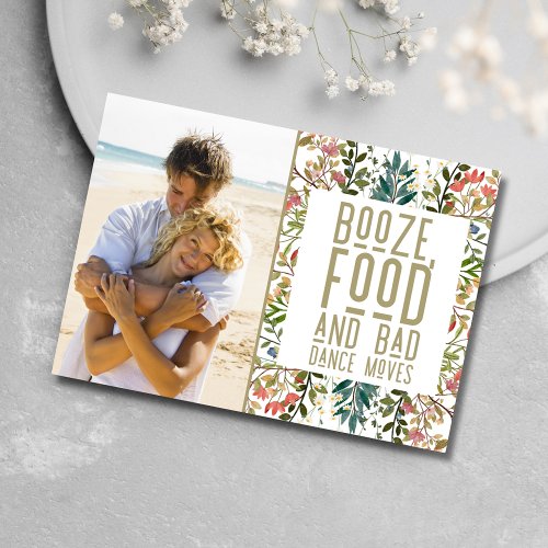 Booze Food Bad Dance Moves Photo Wedding  Save The Date