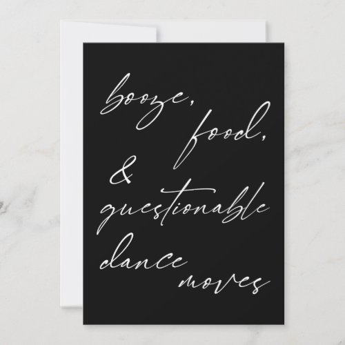 Booze Food  Questionable Dance Moves Card