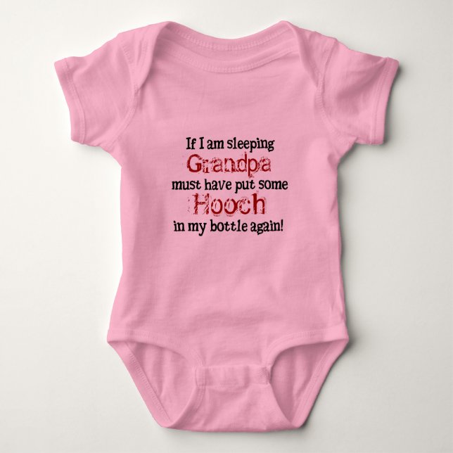 Booze in the Baby Bottle Baby Bodysuit (Front)