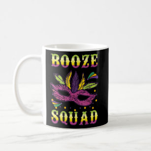 Booze Squad Mask Masquerade Festival Parade Mardi  Coffee Mug