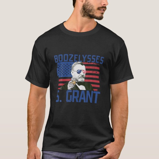 Boozelysses S Grant 4th Of July Drinking Ulysses G T-Shirt (Front)