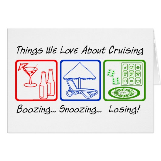 Boozing, Snoozing... Cards (Front Horizontal)