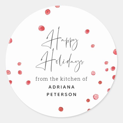Boozy Cranberries Holiday Baked Goods Classic Round Sticker