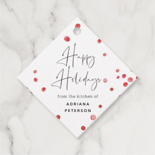 Boozy Cranberries Holiday Baked Goods Gift Tag