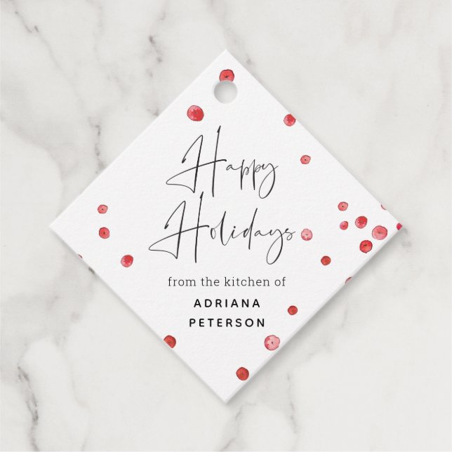 Boozy Cranberries Holiday Baked Goods Gift Tag (Front)