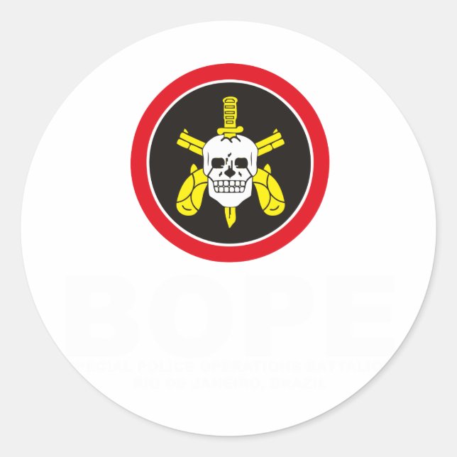 BOPE CLASSIC ROUND STICKER (Front)