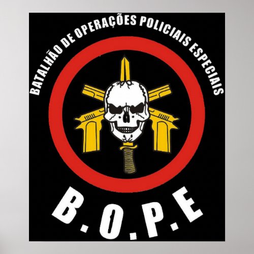 BOPE Tropa De Elite Brazil Special Police Force Poster