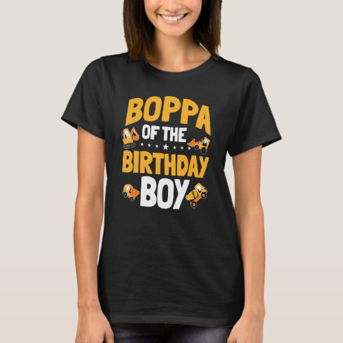 Boppa Of The Birthday Boy Construction Worker Bday T_Shirt