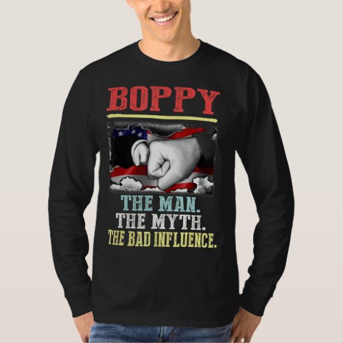 Boppy The Man Myth Bad Influence Vintage American  T_Shirt