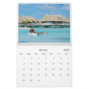 Bora Bora 20XX landscape photography calendar