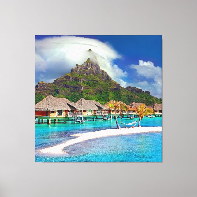 ฺBora Bora Beach Canvas Print (Front)