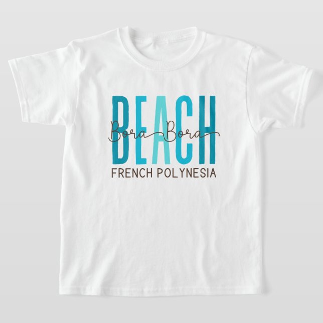 Bora Bora Beach French Polynesia (Ocean) T-Shirt (Laydown)