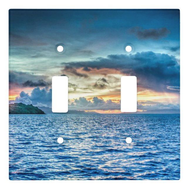 Bora Bora beautiful sunset Light Switch Cover (Front)