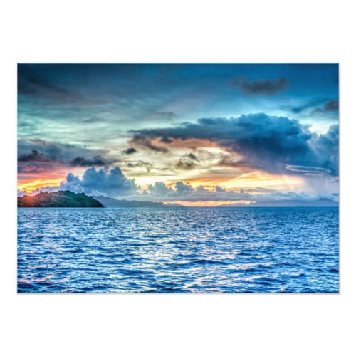 Bora Bora beautiful sunset Photo Print