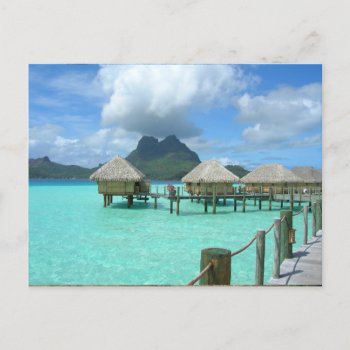 Bora Bora Bungalow Postcard by CoastalGirl at Zazzle