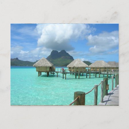 Bora Bora Bungalow Postcard
