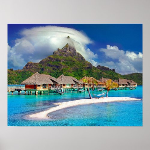 Bora Bora Caribbean Island  Poster