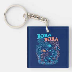 Bora Bora Coral Reef Keychain