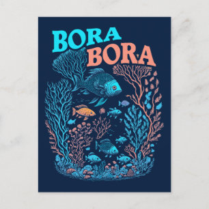 Bora Bora Coral Reef Postcard