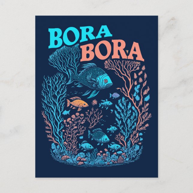 Bora Bora Coral Reef Postcard (Front)