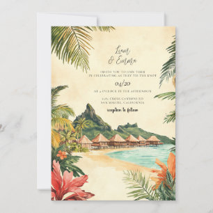 Bora Bora Destination Wedding Invitation