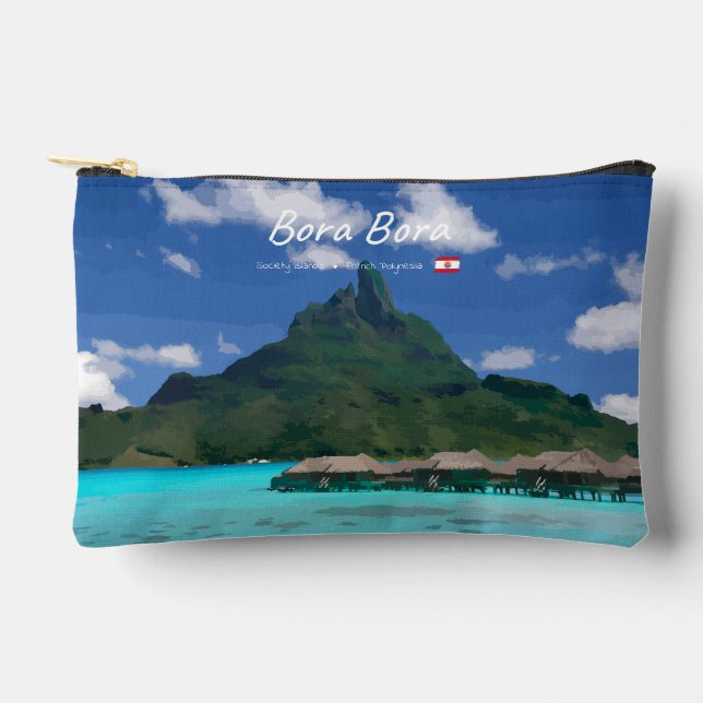 Bora Bora, French Polynesia - Beach Resort Accessory Pouch (Front)
