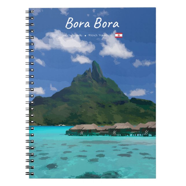 Bora Bora, French Polynesia - Beach Resort Notebook (Front)