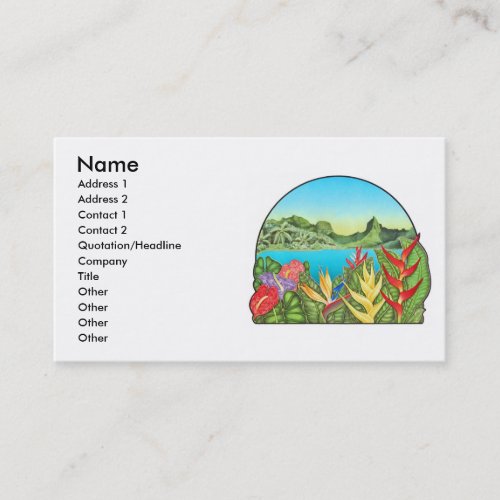 Bora Bora, French Polynesia Business Cards
