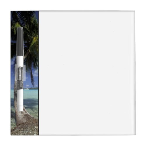 Bora Bora French Polynesia Mt Otemanu seen Dry_Erase Board