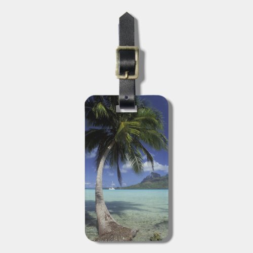 Bora Bora French Polynesia Mt Otemanu seen Luggage Tag