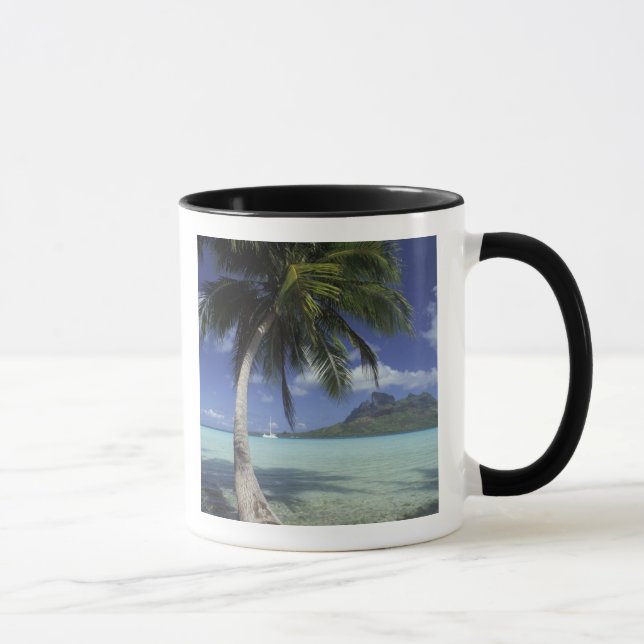 Bora Bora, French Polynesia Mt. Otemanu seen Mug (Right)