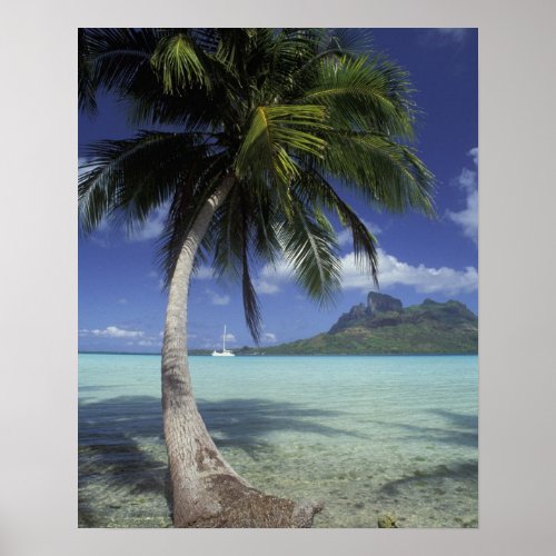 Bora Bora French Polynesia Mt Otemanu seen Poster