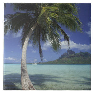 Bora Bora, French Polynesia Mt. Otemanu seen Tile