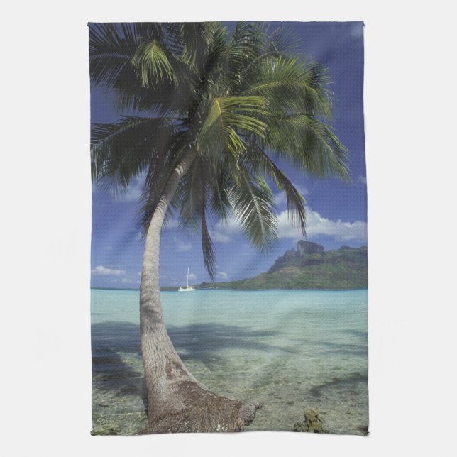 Bora Bora, French Polynesia Mt. Otemanu seen Towel (Vertical)