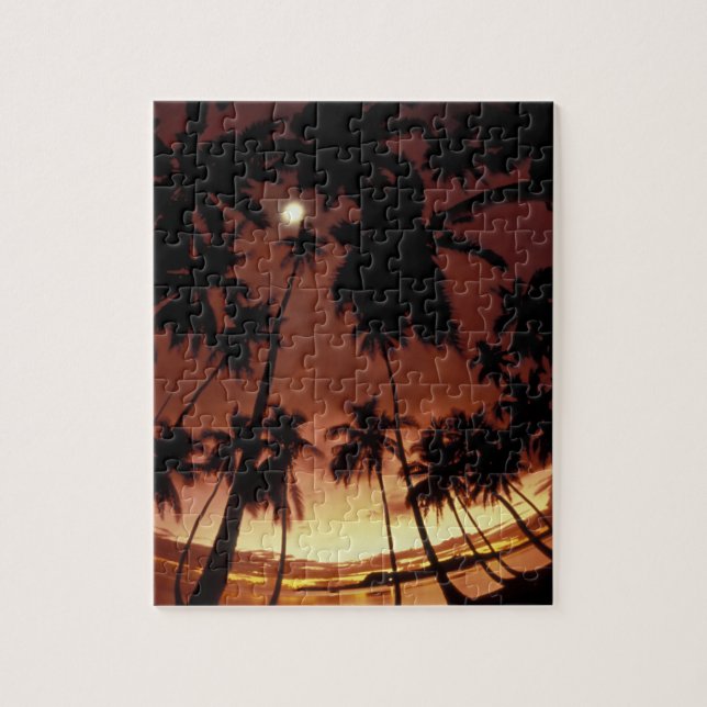 Bora Bora, French Polynesia Sunset shot through Jigsaw Puzzle (Vertical)